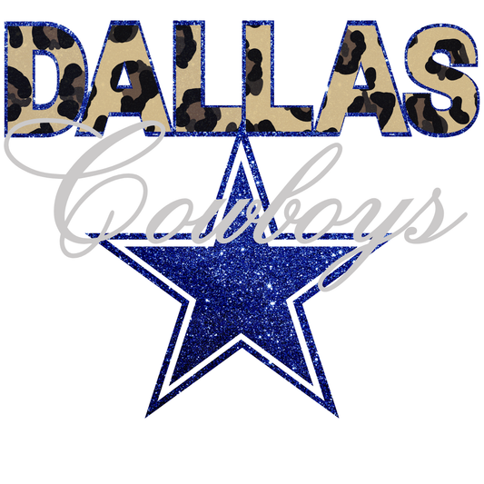 Dallas Cowboys Leopard Glitter