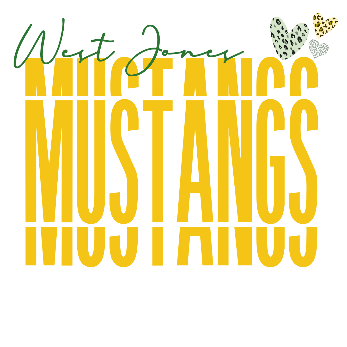 West Jones Mustangs Heart