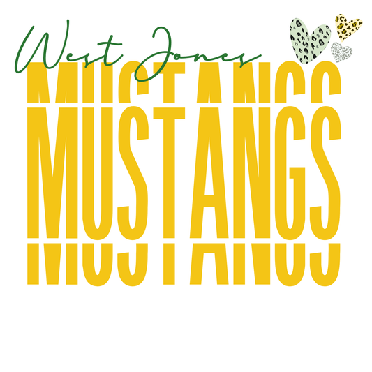 West Jones Mustangs Heart