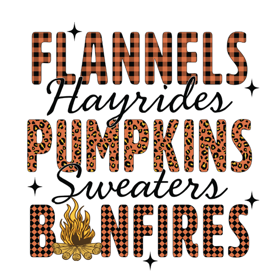 Flannels Hayrides Sweaters Bonfires