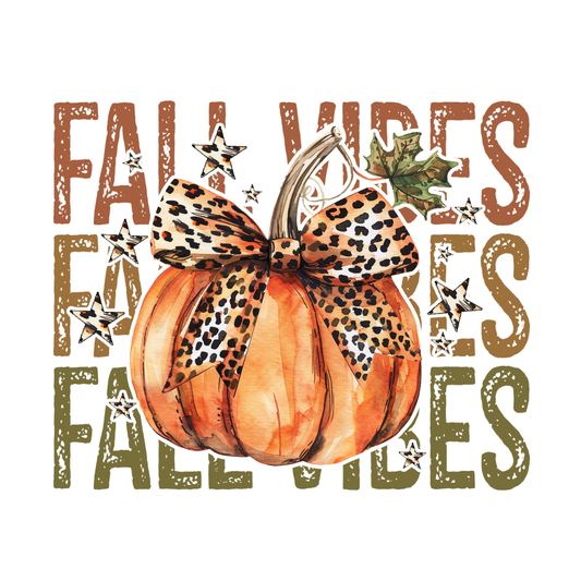 Fall Vibes Leopard Pumpkin