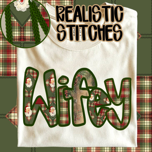 Wifey Stitch Santa