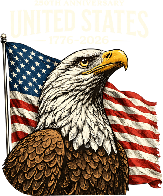 4th of July 544 - United States 250th Anniversary 1776 2026 Patriotic Eagle Sweatshirt