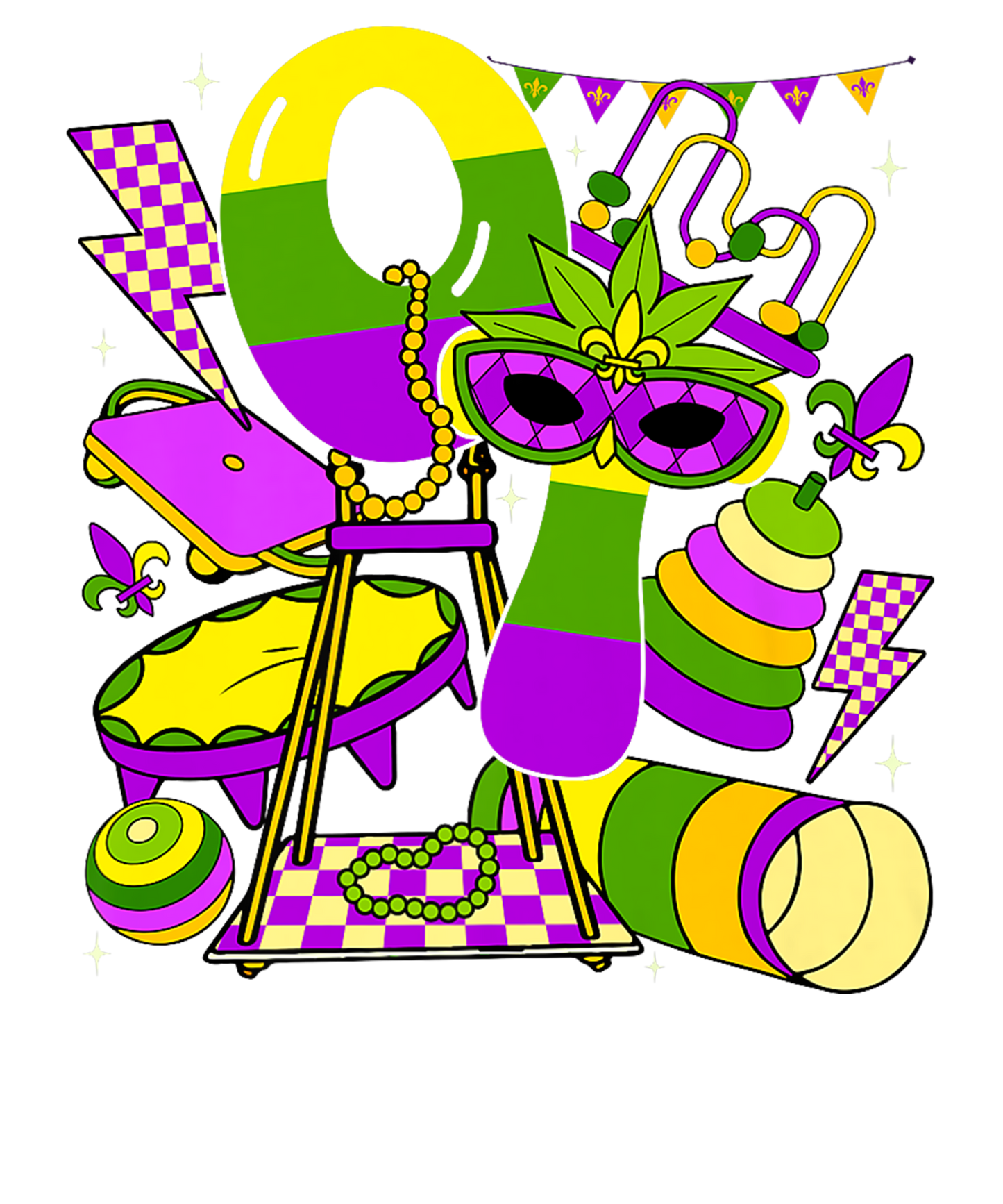 Funny Occupational Therapy OT OTA Therapist Mardi Gras a