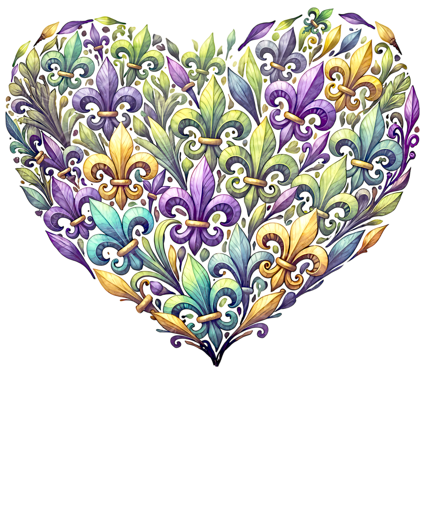 Mardi Gras 970 - Or 312025 Vtn Mardi Gras Heart Brushstroke