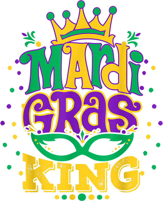 Mardi Gras 617 - Mardi Gras King T Shirt With Crown Louisiana Carnival Gift