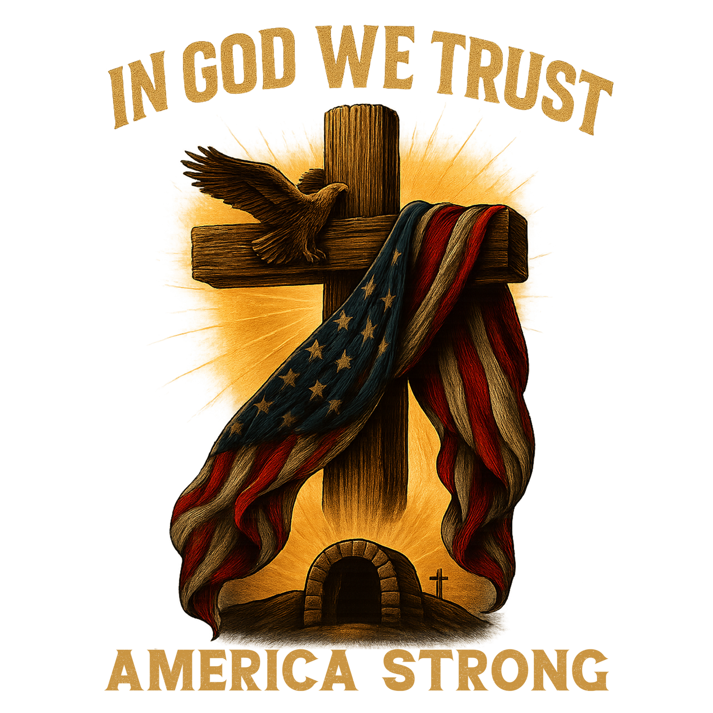 IN GOD WE TRUST AMERICA STRONG