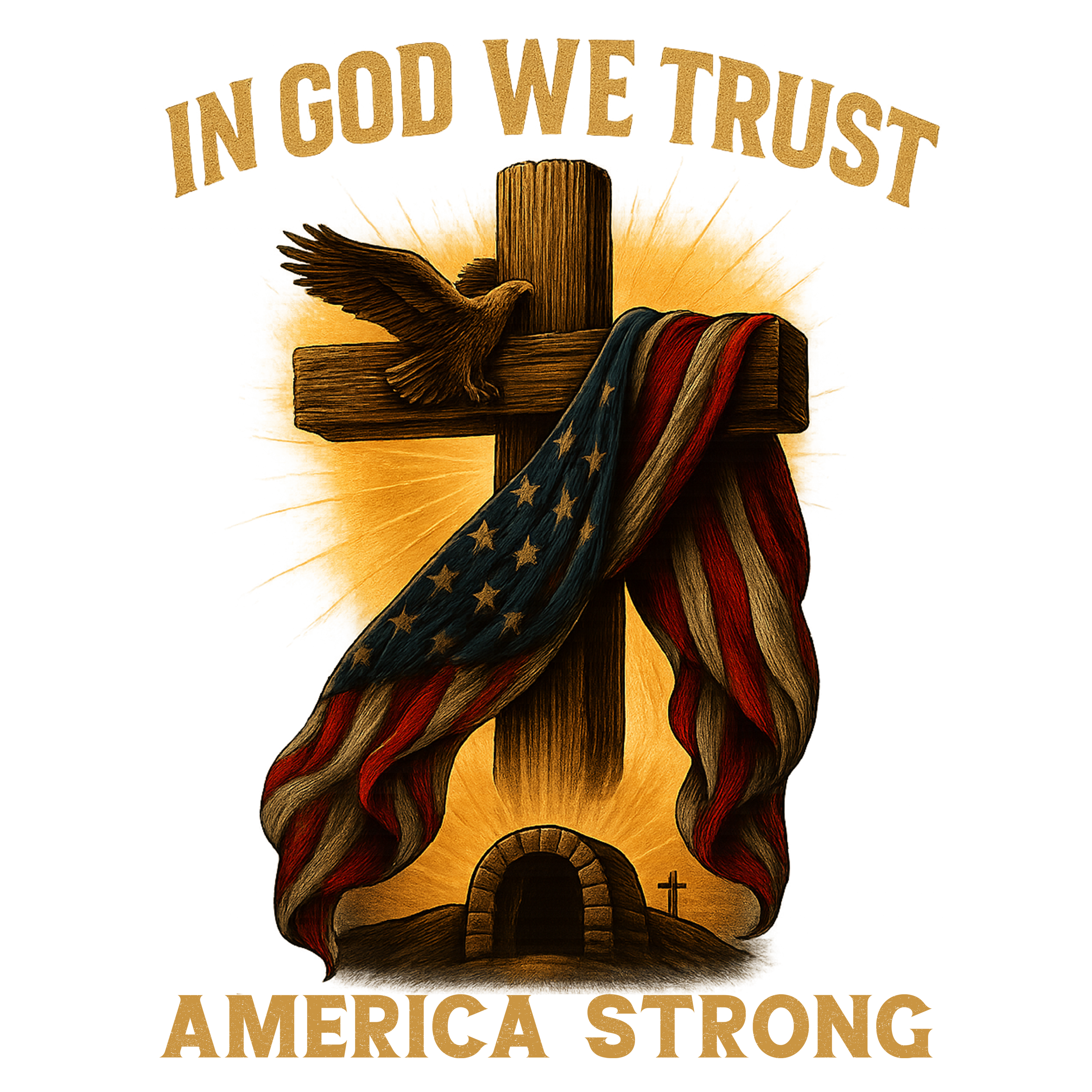 IN GOD WE TRUST AMERICA STRONG