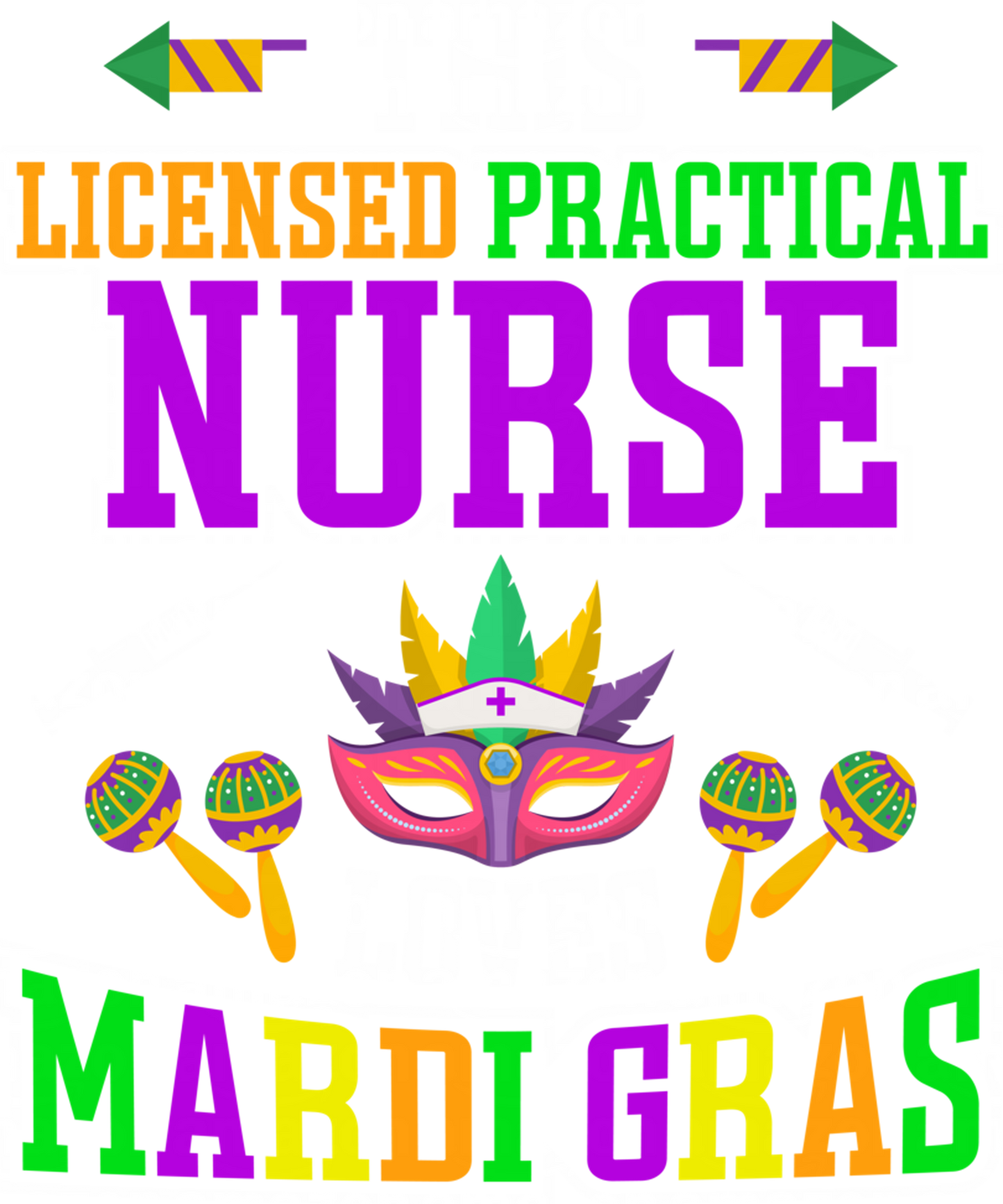 Mardi Gras 531 - Licensed Practical Nurse Loves Mardi Gras   Lpn Fat Tuesdays Sweatshirt