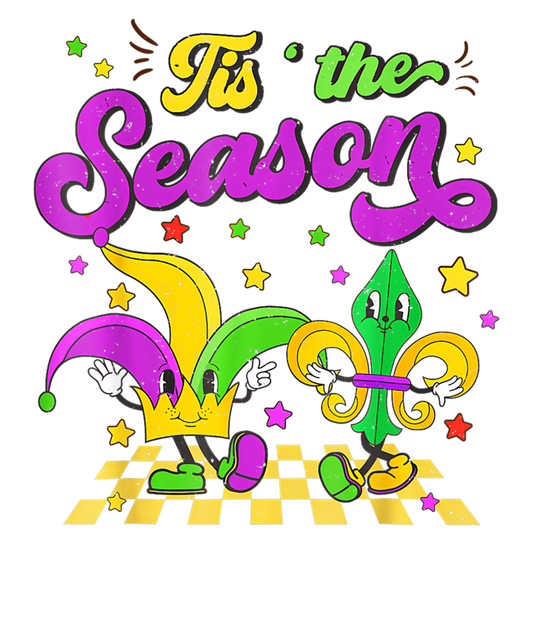 Mardi Gras 1026 - Tis The Season Mardi Gras Groovy Jester Hat New Orleans