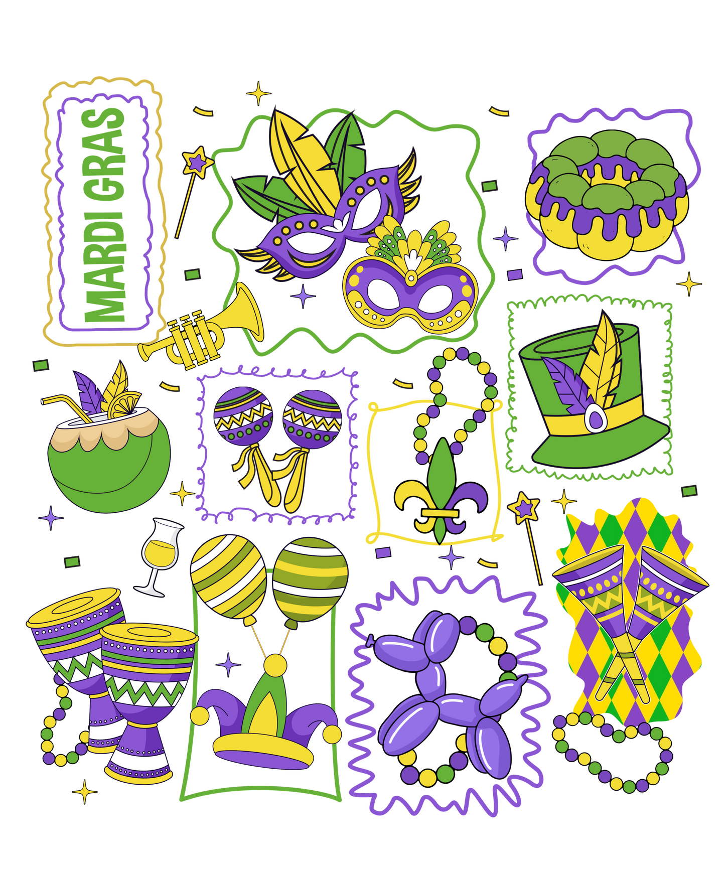 Mardi Gras 880 - Or 13122025 Vtn Mardi Gras Mickey Mouse Disney Doddles