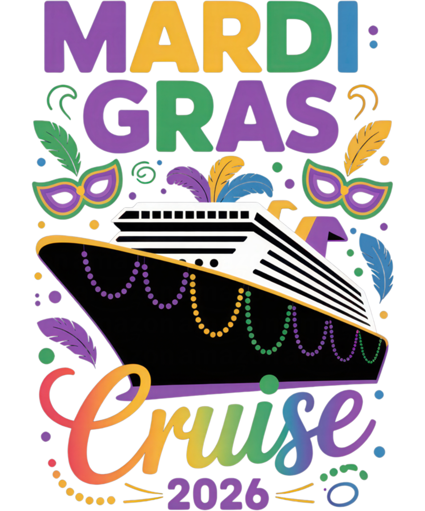Mardi Gras 595 - Mardi Gras Cruise 2026 Festive Party Outfit For Family Sweatshirt