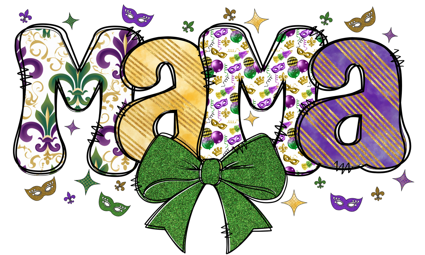 Mardi Gras 720 - Mardi Gras Mama Coquette Bow 112311179 Mama