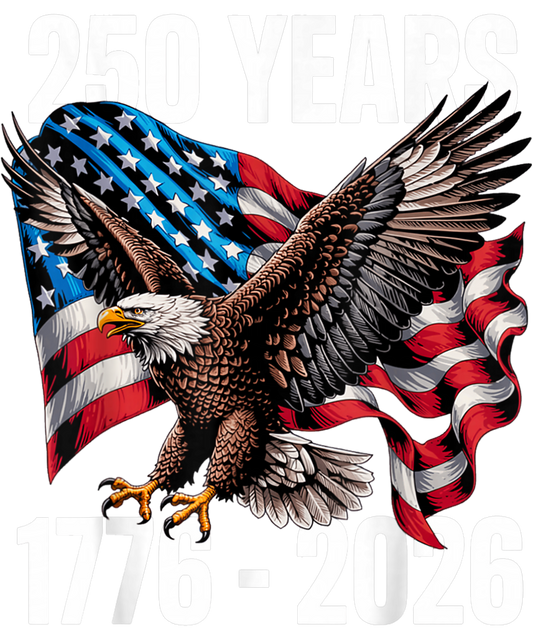 4th of July 34 - 250 Years 1776 2026 Patriotic Eagle Flag 2026 T Shirt