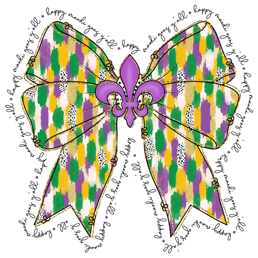 Mardi Gras 448 - Happy Mardi Gras Yall Coquette 112297060 Happy Mardi Gras Y All Coquette Bow Png (2)