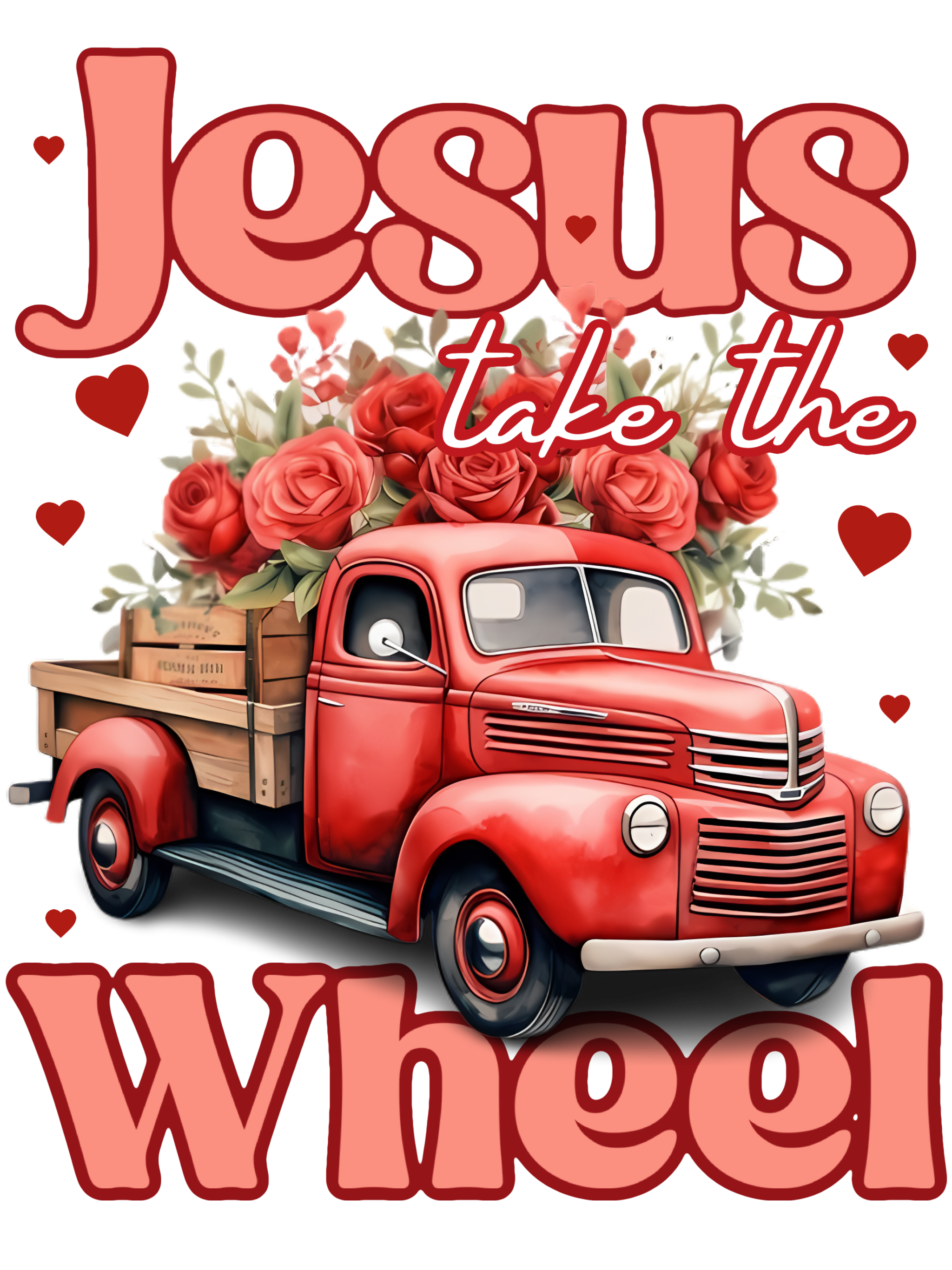 Jesus wheel roses