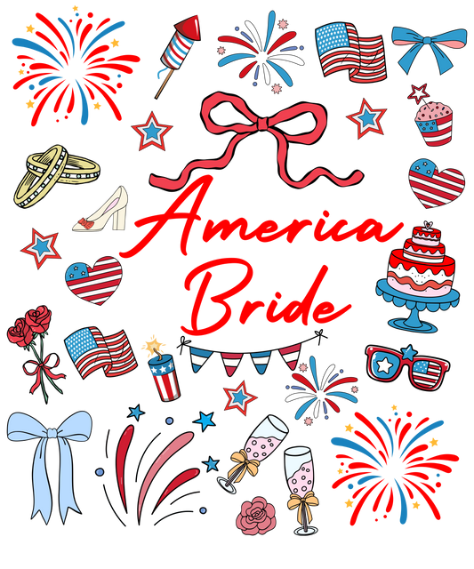 4th of July 410 - Or 02062025 Nhuy America Bride 4th Of July America Usa 1776
