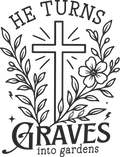 he turns graves into gardens