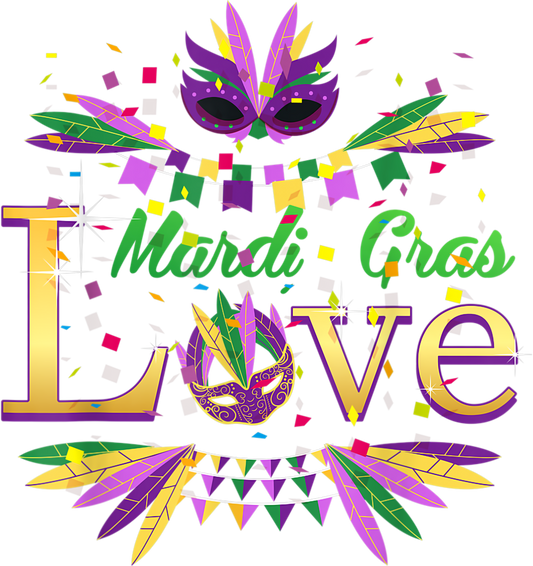 Mardi Gras 625 - Mardi Gras Love Costume Mask Gift For Men Or Women T Shirt
