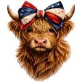 Randomness 823 - Highland Cow Patriotic