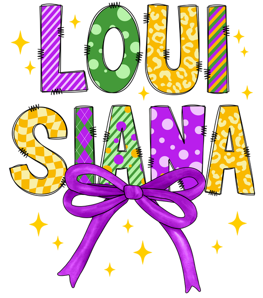 Mardi Gras 972 - Or 412025 Nhuy Louisiana Mardi Gras Coquette Bow
