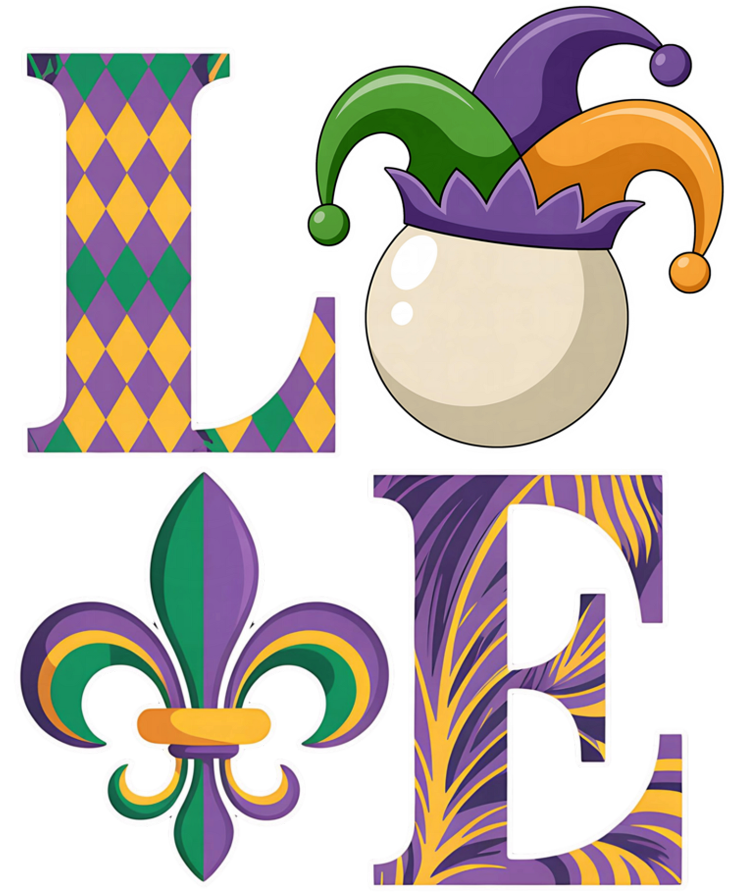 Mardi Gras 541 - Love Billiard Ball Mardi Gras Costume Carnival Women Men Sweatshirt