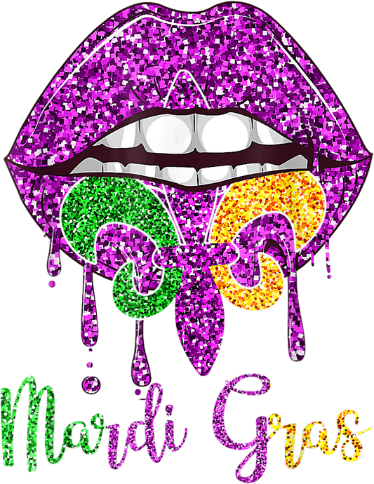 Mardi Gras 622 - Mardi Gras Lip Biting Diamong Shining Costume Gift T Shirt
