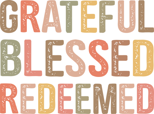 grateful blessed redeemed