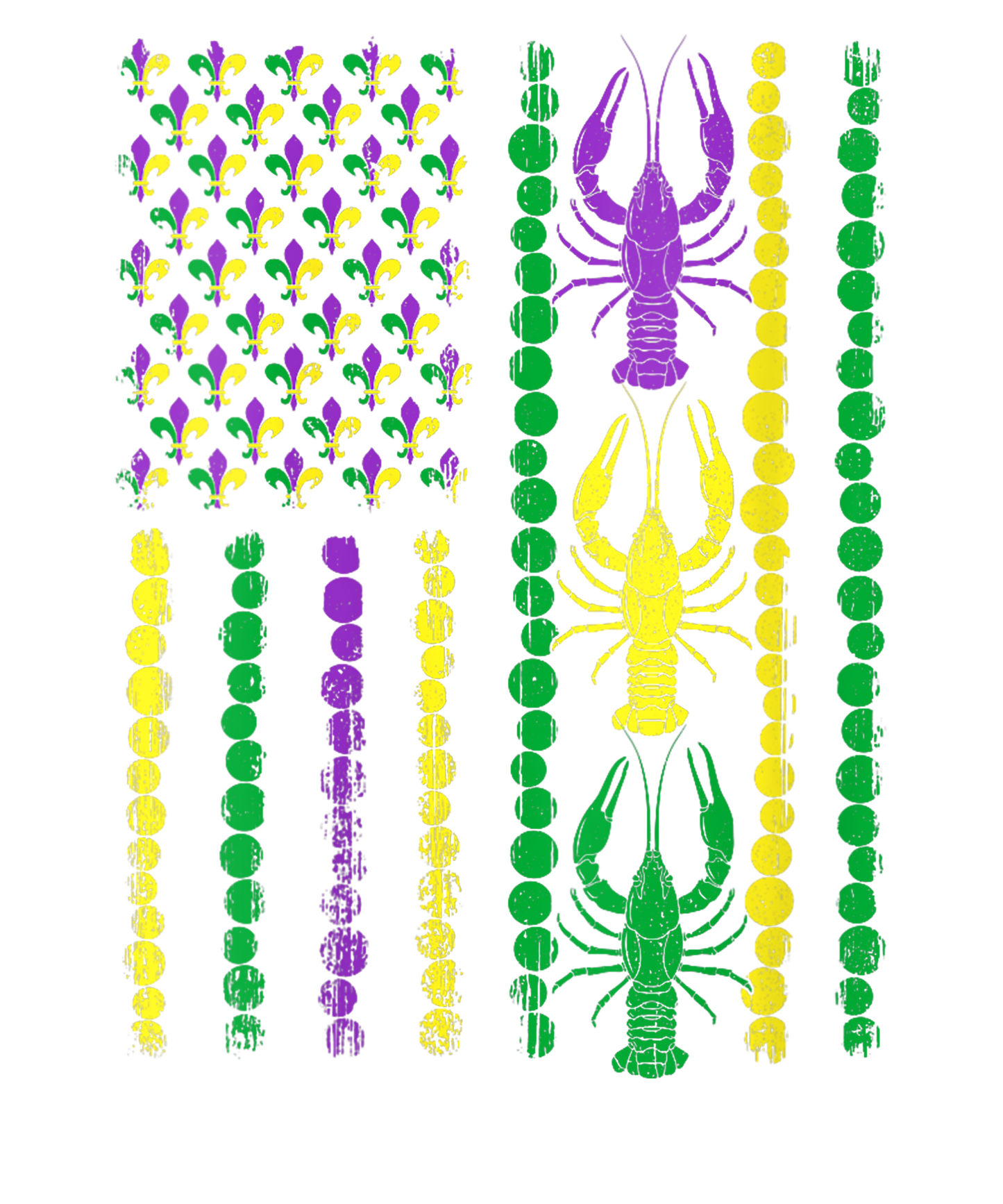 Mardi Gras 1049 - Womens Mardi Gras Us American Flag Crawfish Beads New Orleans