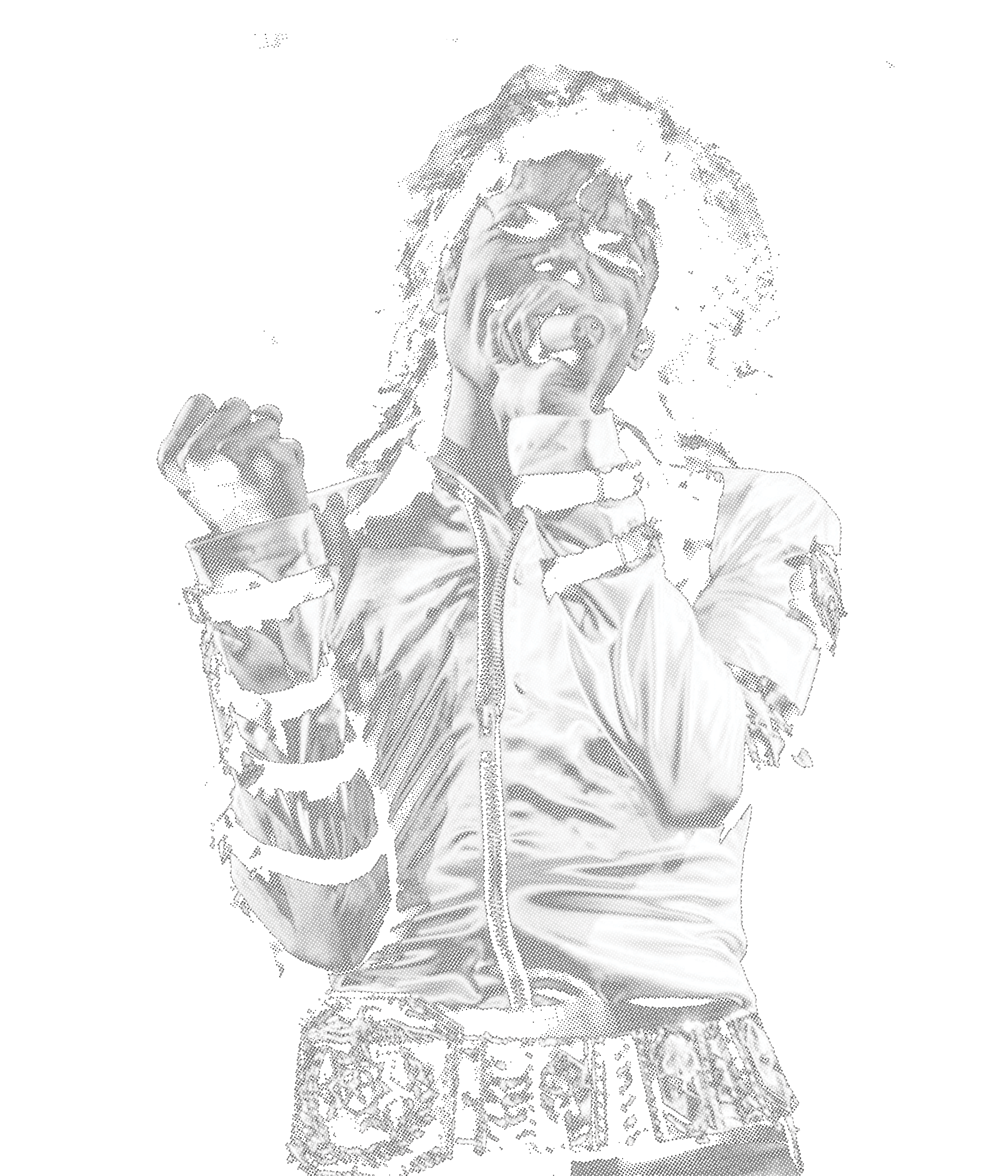 Randomness 1093 - Michael Jackson Halftone