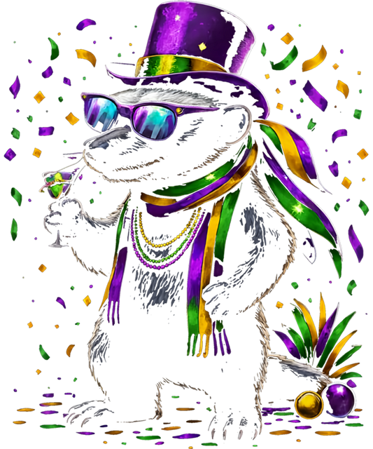 Mardi Gras 613 - Mardi Gras Honey Badger Costume Men Women Mardi Gras Sweatshirt