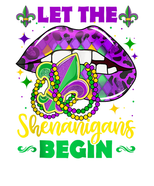 Let The Shenanigans Begin Mardi Gras Lips