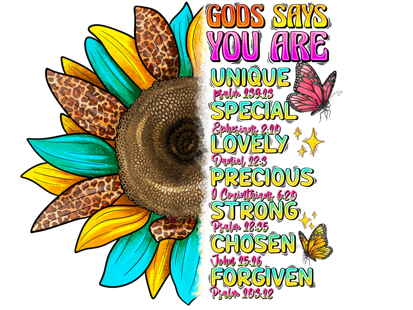 Teacher 291 - Godsaysyouareuniquepsalmspeciallovelypreciousstrongchosenforgiven