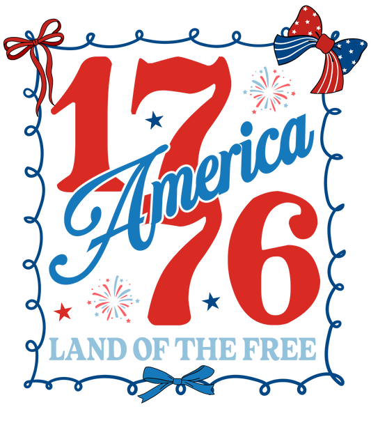 4th of July 486 - Or 29052025 Nhuy 1776 America Land Of The Free 4th Of July Frame Style
