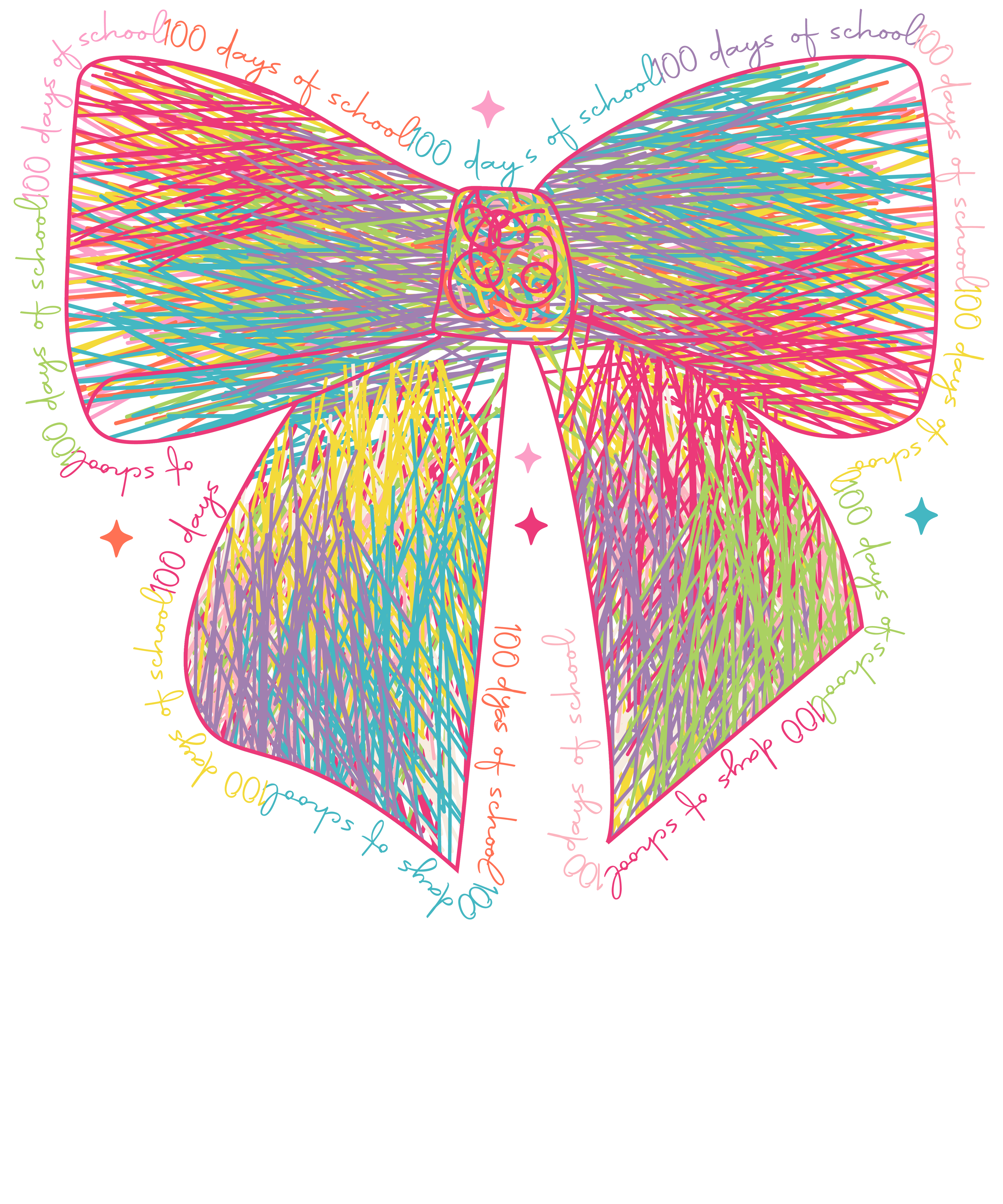 Back to School 309 - Colorful 100 Days Of School Png