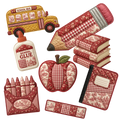 Randomness 1400 - Quilted Red School