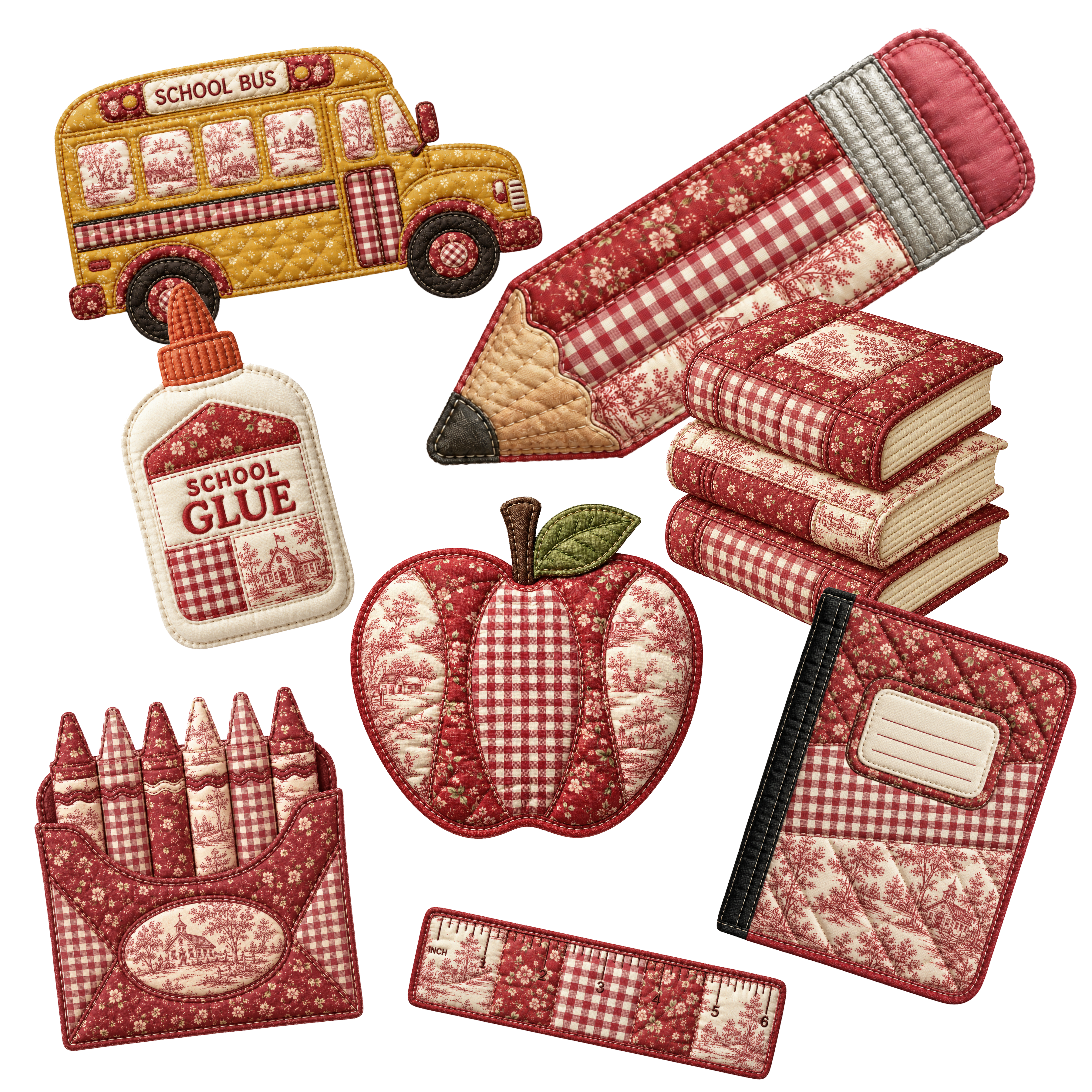 Randomness 1400 - Quilted Red School