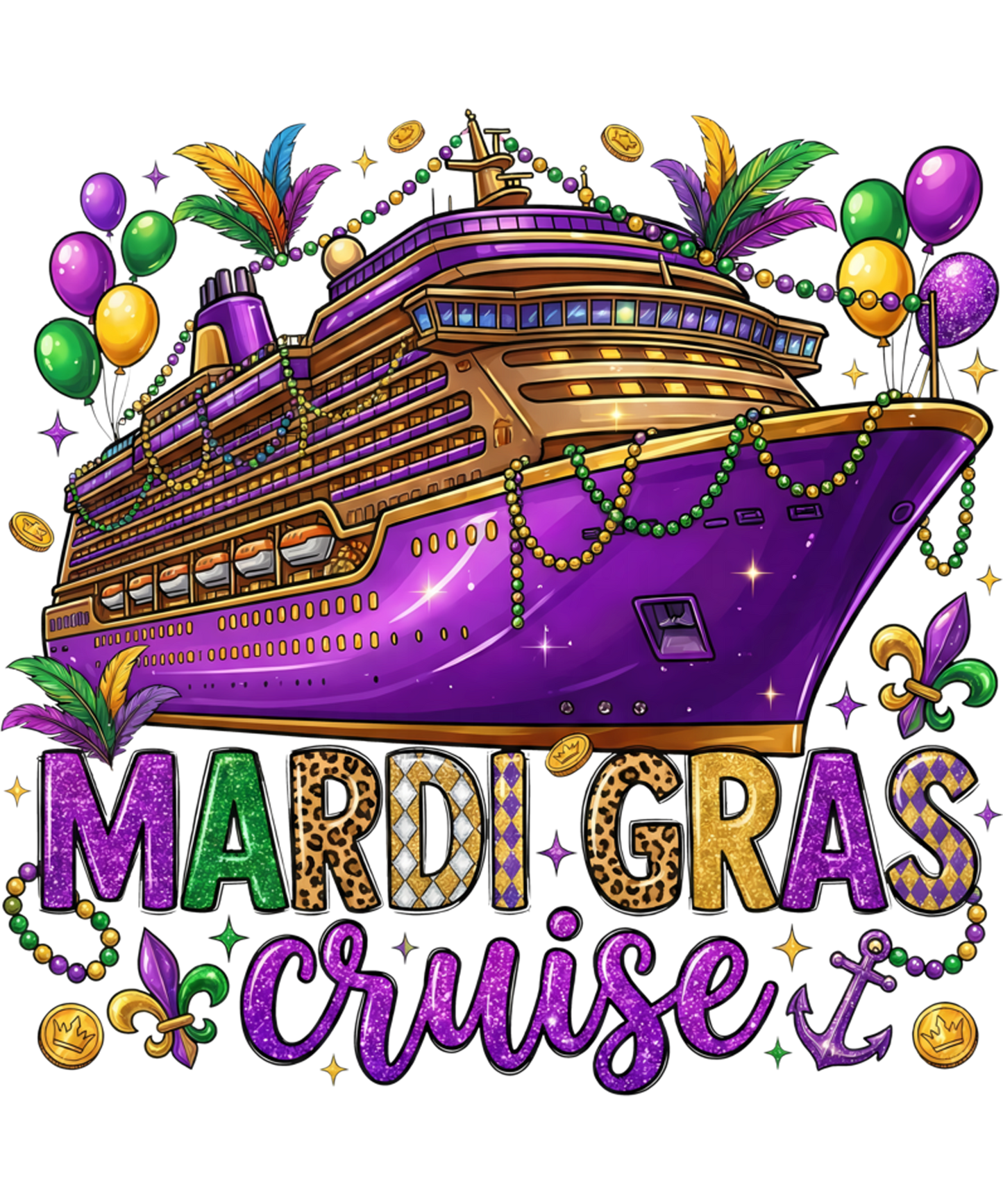 Mardi Gras 603 - Mardi Gras Cruise Crew 2026 Family Friend Group Vacations Sweatshirt (7)