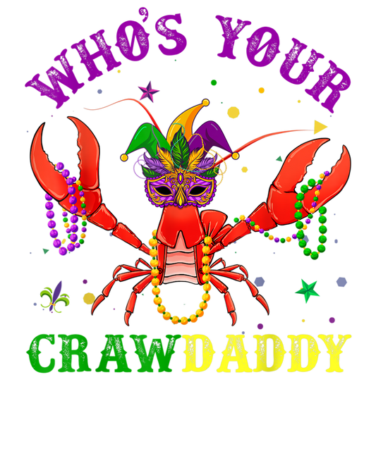 Mardi Gras 1042 - Who S Your Crawdaddy Crawfish Jester Beads Funny Mardi Gras