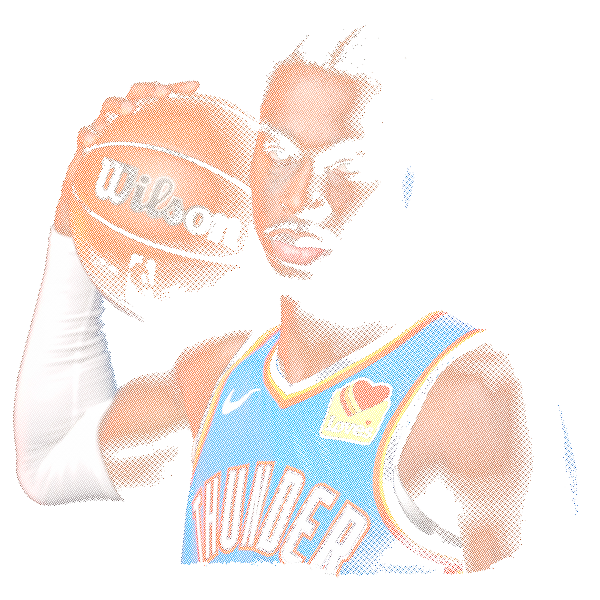 Randomness 1520 - Shai Gilgeous Alexander Halftone