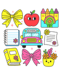Back to School 414 - Teacher Coquette Retro School Png