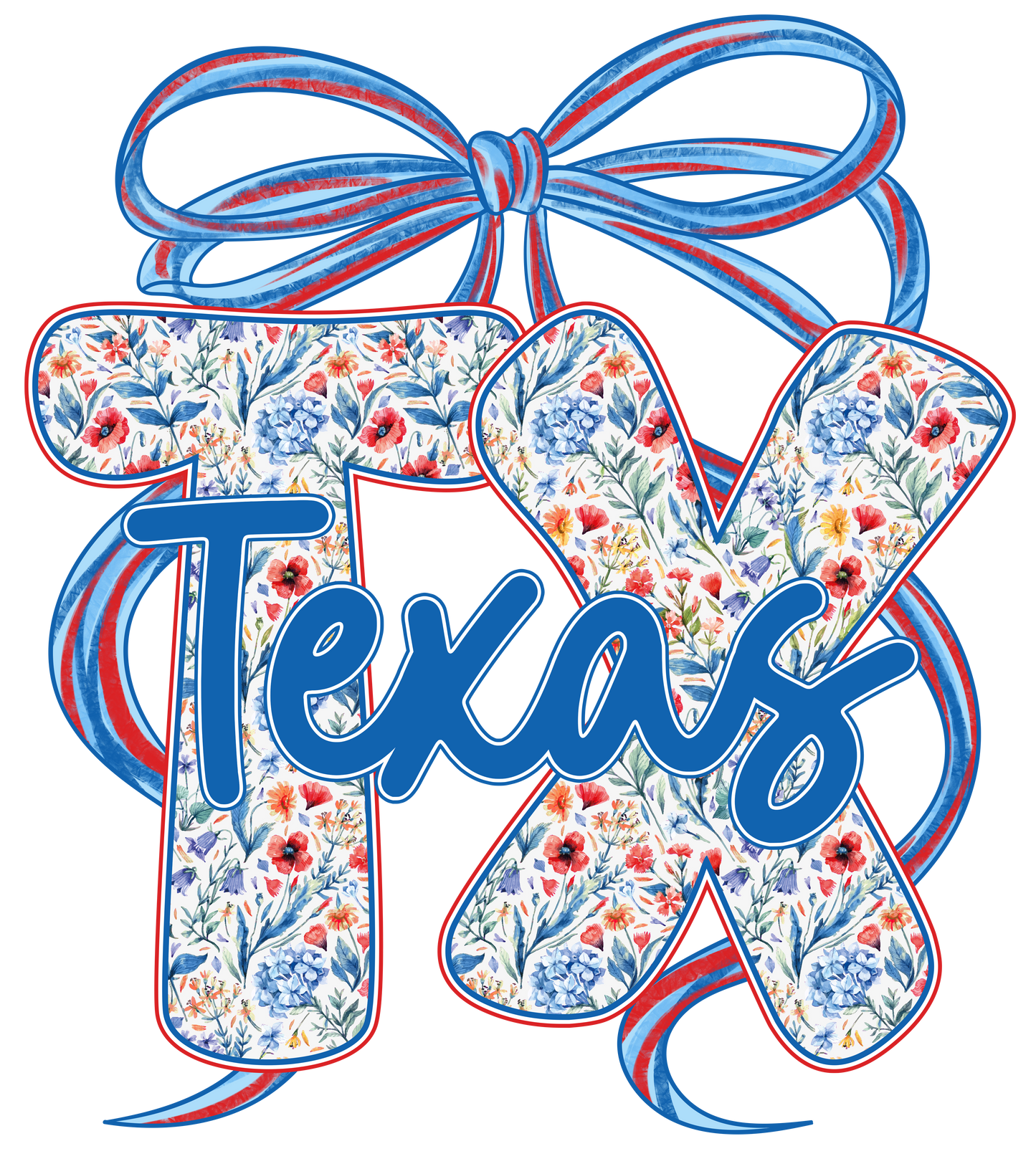 4th of July 415 - Or 02062025 Nhuy Coquette Bow Texas Tx America 4th Of July