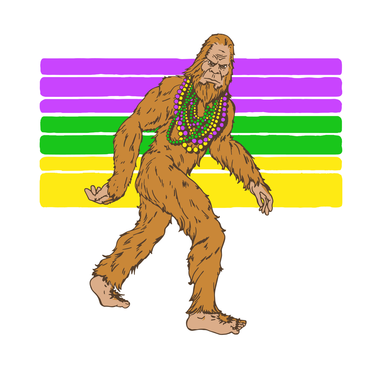 Mardi Gras 566 - Mardi Gras Bigfoot With Beads Svg Mardi Gras Svg Bigfoot Svg Untitled 1 01