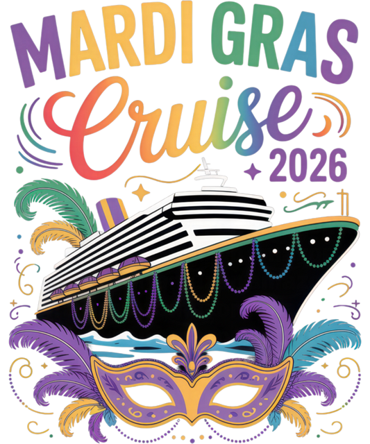 Mardi Gras 596 - Mardi Gras Cruise 2026 Fun Vibes For Travelers And Party Sweatshirt