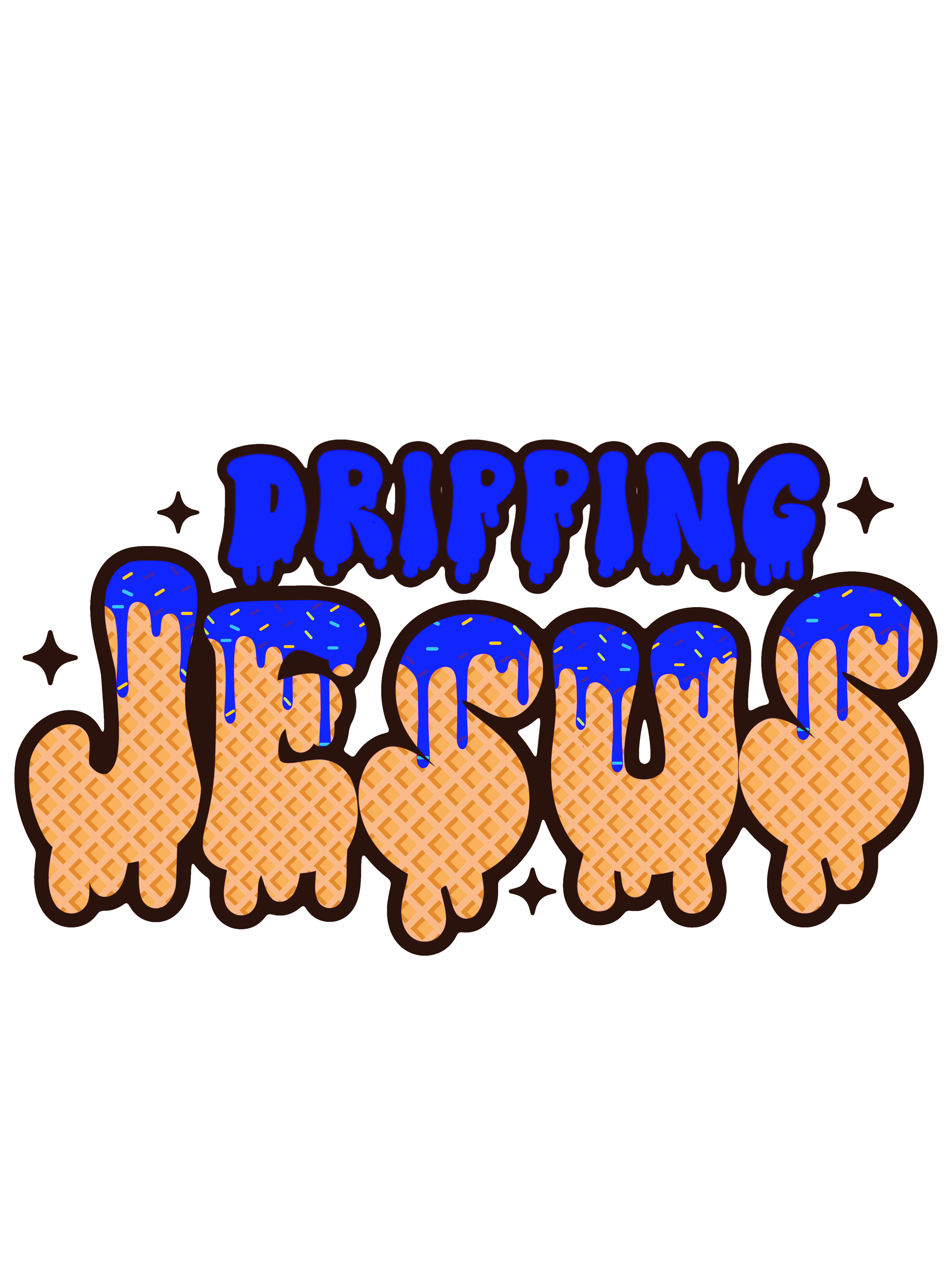 Jesus drip blue