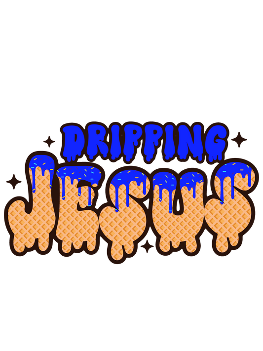 Jesus drip blue