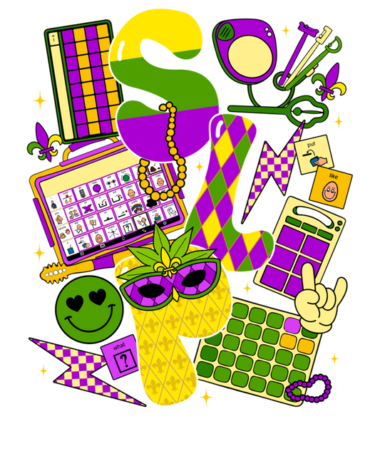 Cute Speech Therapy SLP Therapist Mardi Gras Costume