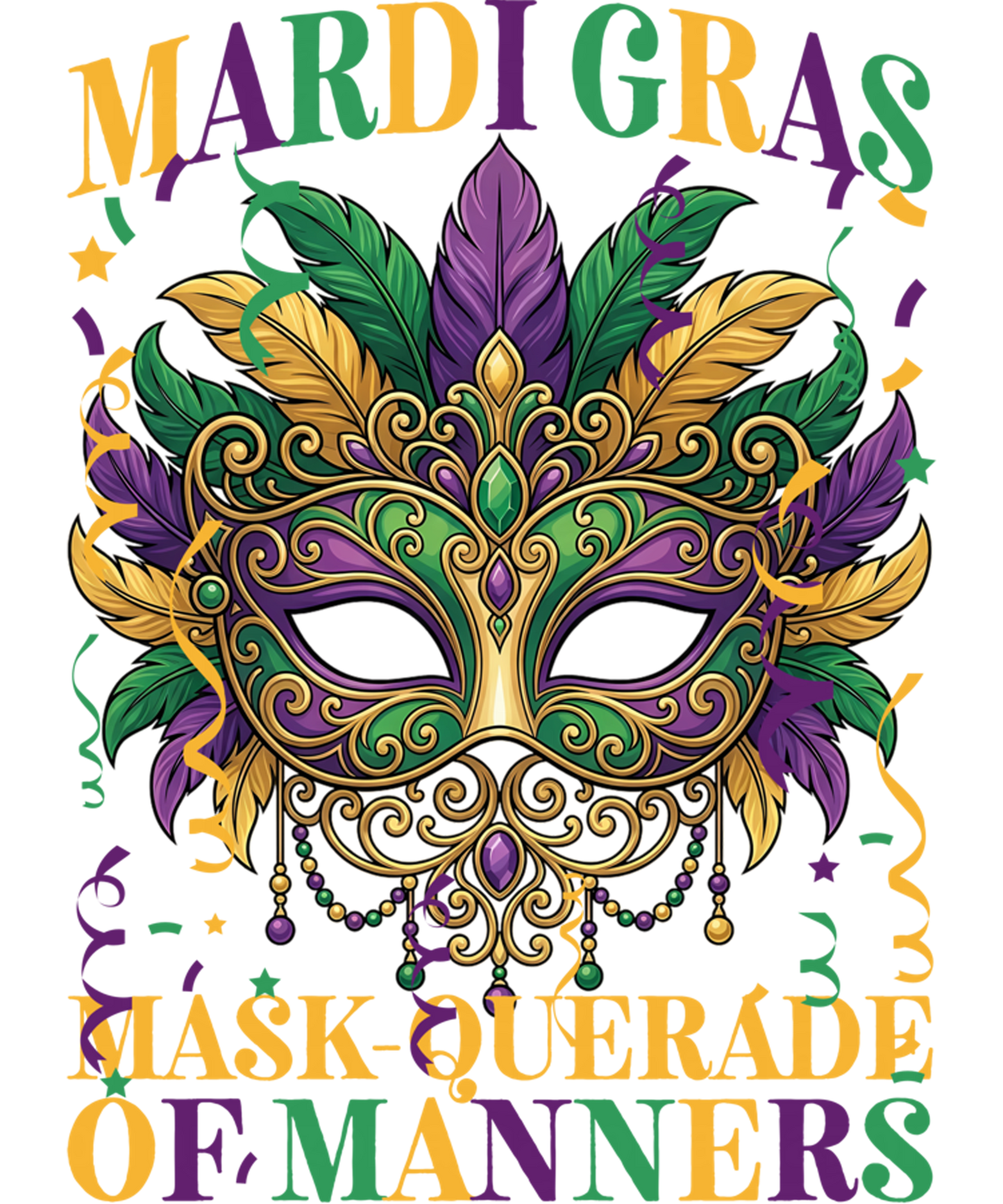 Mardi Gras 632 - Mardi Gras Mask Masquerade Manners Carnival Parades Sweatshirt (1)