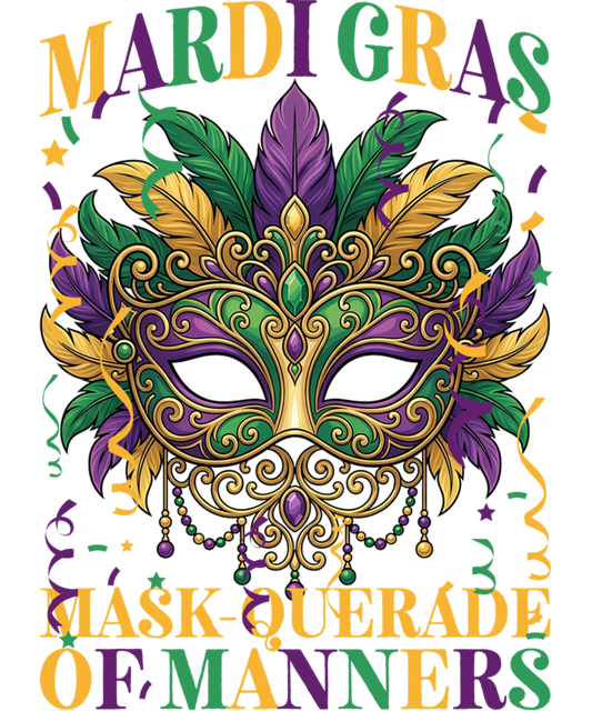 Mardi Gras 632 - Mardi Gras Mask Masquerade Manners Carnival Parades Sweatshirt (1)