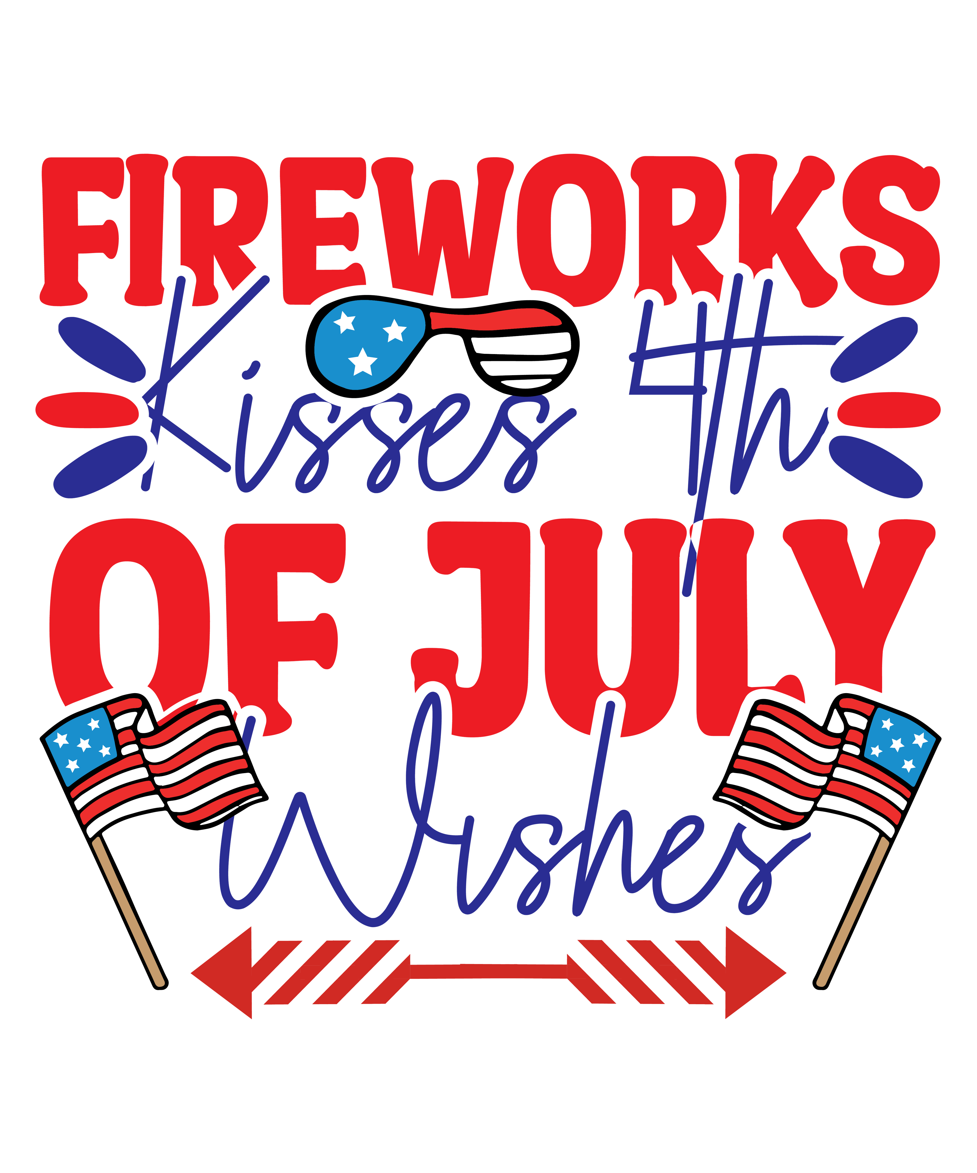4th of July 352 - Fireworks Kisses 4th Of July Wishes 01